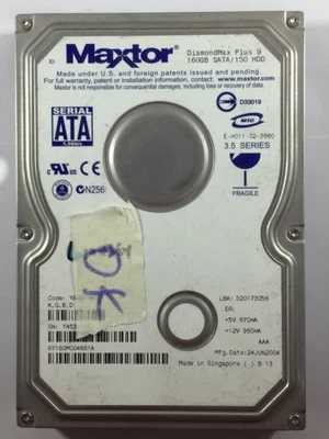 £8.99 • Buy Maxtor 160GB 3.5  Sata Desktop PC Hard Drive Test -WDHD