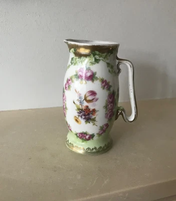 Antique 1902 Royal Bayreuth Jug Pitcher Floral Rose Ivy Hand Painted V Good Cond • £15