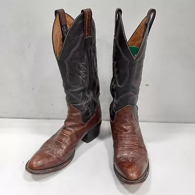 Vintage The Sanders Women's Brown Leather Western Boots Size 10B • $9.99