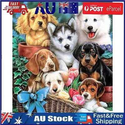 Animals Resin Diamond Painting 5D Embroidery Kit Bead Art Craft (L928 Dogs) • $11.89