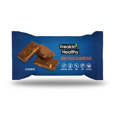 Freakin Healthy Refined Sugar Free Snack Bars Raw Choco Almond 25g X 1 Bar • $24.19