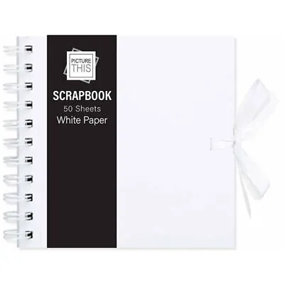 White Scrap Book - Small Memories Gift Idea Photos Journal Album Square DIY • £5.19