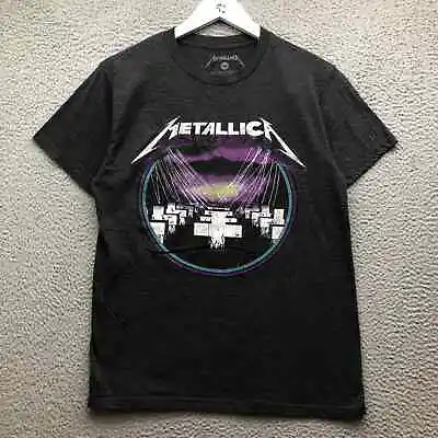 Metallica T-Shirt Men's Small S Short Sleeve Music Graphic Crew Neck Dark Gray • $16.99