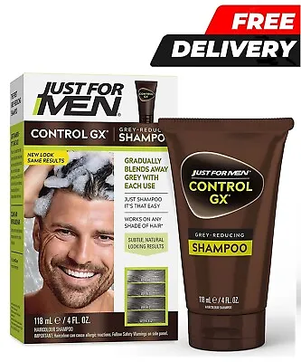 Just For Men Control GX Grey Reducing Shampoo Gradually Colors Hair  4 Ounce • $11.99