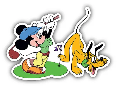 Mickey Mouse Cartoon Golf Sticker Bumper Decal - ''SIZES'' • $3.75