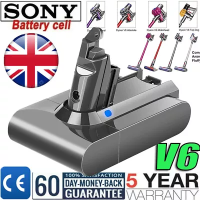 £15.99 • Buy For Dyson V6 Battery Replacement V6 Animal DC58 DC59 DC62 DC74 DC72 SV03 SV09 UK