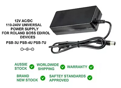$48.80 • Buy 12v POWER SUPPLY For Roland Boss Edirol PSB-3U/4U PSB-7U 12 Volt AC/DC 110-240V