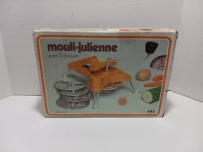 Vintage 70s Moulinex 445 Mouli-Julienne 5 Disc Slicer Shredder Grater France • $29.99