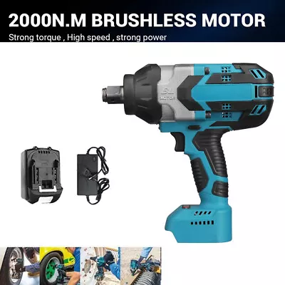2000N.M Brushless Impact Wrench 3/4  Electric  Cordless Driver Tool For Makita • £139.99