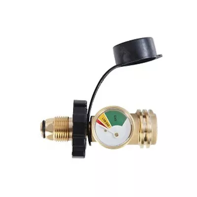 New Propane Gas Tank Brass Adapter Gauge Grill BBQ W/Indicator Pressure Gage • $11.69