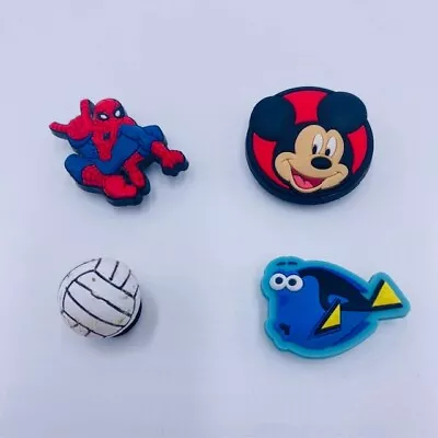 Croc Jibbitz Charms Lot Of 4 Mickey Mouse Spiderman Volleyball And Dory • $4.95