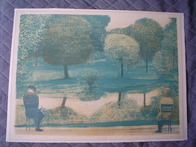 $150 • Buy HAROLD ALTMAN Large Original Lithograph  Couple - Pencil Signed & Numbered