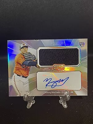 2013 Topps Finest Manny Machado Refractor Jumbo Patch Auto SP RPA Orioles 💎🔥👀 • $213.59