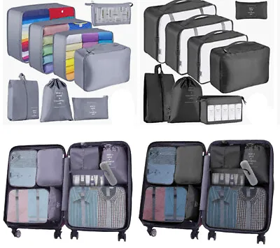 $32.99 • Buy 16x Packing Cubes Travel Pouches Luggage Clothes Storage Suitcase Organiser Bag