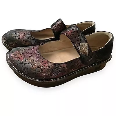 Alegeria Paloma In Brick Mary Jane Shoes Comfort Nurse Diabetic Footwear Size 8 • $48