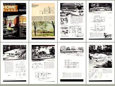 HOW TO CHOOSE HOME PLANS 1966 #36 By MASTER PLANS X55 VINTAGE HOUSE PLANS MID CE • $39.99