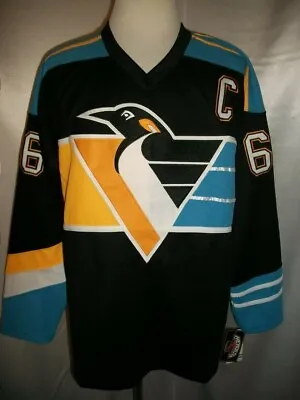 Mario Lemieux Pittsburgh Penguins Black  1997-2002 Throwback  CCM NHL Jersey • $119.99