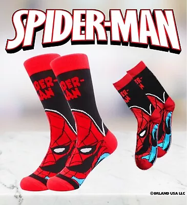 Spiderman Marvel Superhero Premium Cartoon Socks For Men & Women One Size Fit Al • $7.50