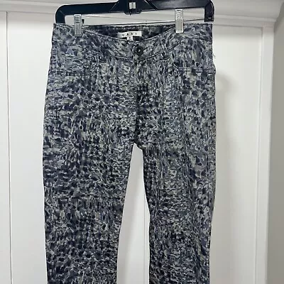 Cabi #604 Modern Camo Jegging Jeans Women's Size 2 Mid Rise Blue Gray Pattern • $13