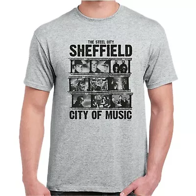 The Steel City Sheffield City Of Music T-Shirt Pop New Wave Rock Birthday Gift • £14.99