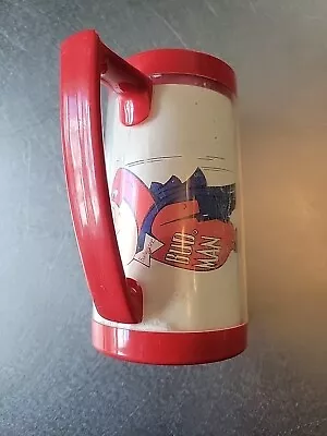 Vintage Bud Man Drinking Mug Plastic Stein Thermo-Serv By Westbend   • $1.99