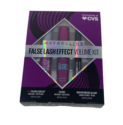 Maybelline False Lash Effect Volume Kit Mascara & Liquid Eyeliner Black • $4.52
