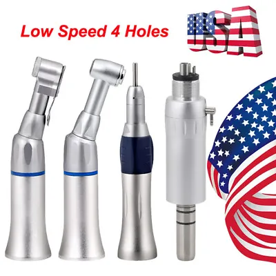 Dental Slow Low Speed Handpiece Straight Contra Angle Air Motor E-Type 2/4-Holes • $15.99