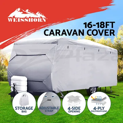 Weisshorn 16-18ft Caravan Cover Campervan 4 Layer Heavy Duty UV Carry Bag Covers • $111.95