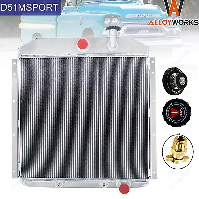 4 Row Aluminum Radiator For 1955-1959 GMC Truck 5.2L 5.3L 5.7L 6.1L 4.4L • $239