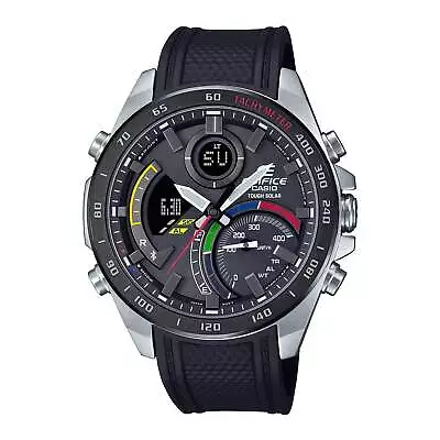 Casio Men's Watch Edifice World Time Black Resin Strap Bluetooth ECB900MP-1A • $192.26