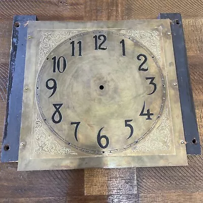 Vintage Grandfather Clock Brass Face / Dial 12.5” • $29.89