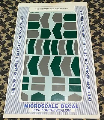 Union Pacific DIESELS ANTI-GLARE PANELS Microscale HO #87-431 FREE USA SHIPPING • $15.95