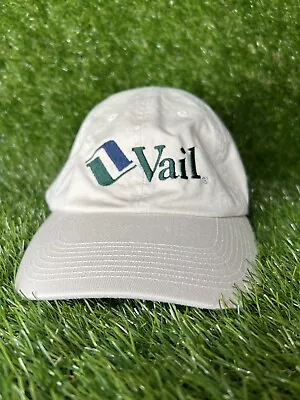 Vail Ski Resort Khaki Beige Preowned Strapback Adjustable Baseball Cap EUC • $25