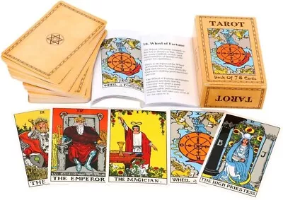 78Pcs Original Tarot Cards Deck And Book For Beginner Or Experienced • £8.99