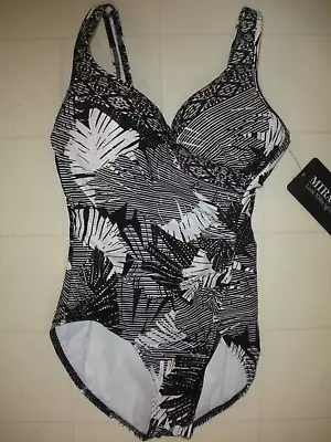 MIRACLESUIT Moonlight Oasis Its A Wrap 1 PC Underwire Swimsuit Sz 12 NWT • $74