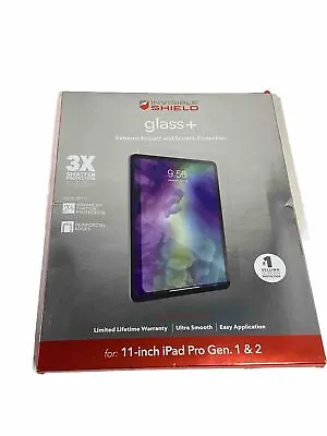 Zagg Invisible Shield Glass + Shield For IPad Pro 11  Gen. 1 & 2 NEW OPEN BOX • $12