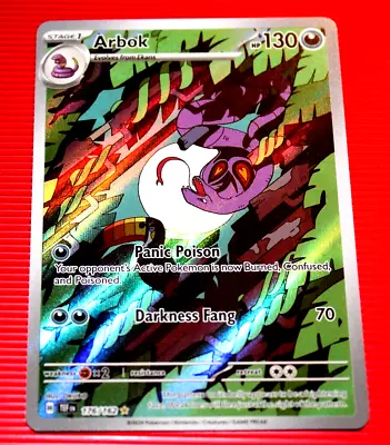 Arbok H130 2024 Illustration Rare Collectible Pokemon Card No. 176/162 • $2.99