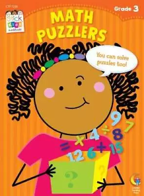 Math Puzzlers Stick Kids Workbook Grade 3 (Stick Kids Workbooks) - GOOD • $4.19