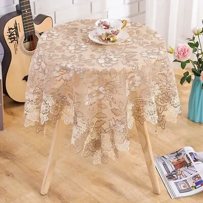 $11.04 • Buy Vintage Embroidered Lace Tablecloth Dining Table Cloth Mat Cover Wedding,Party