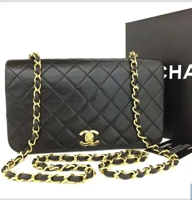 Chanel Black Quilted Lambskin Vintage Shoulder Bag • $2000