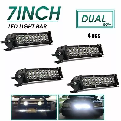 4x 8 In 1180W LED WORK LIGHT BAR FLOOD BEAM OFFROAD DRIVING LAMP FOG ATV SUV 4WD • $47.29