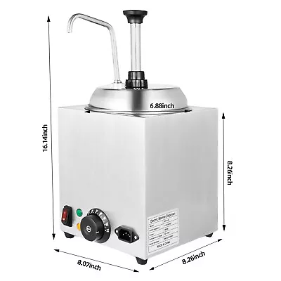 800W 2.5L Stainless Nacho Cheese Dispenser Electric Cheese Warmer Machine • $170