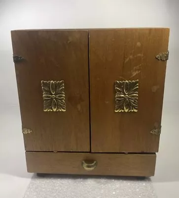Mid Century Wooden Mini Liquor Bar Cabinet  By Karoff • $200