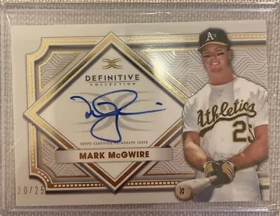 Mark McGwire 2022 Topps Definitive Collection On-Card Auto Autograph 20/25 RAW • $80