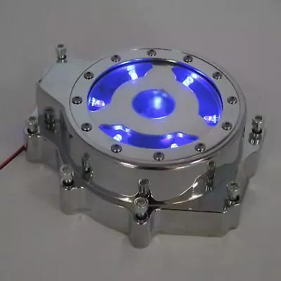 Blue LED Stator Engine Cover See Through For Yamaha 06 YZF-R6S/03-06 YZF-R6 Chro • $106.92