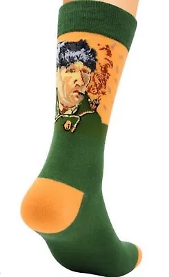 Socks Vincent Van Gogh Art Self Portrait Fur Hat Bandaged Ear NEW • $28.59