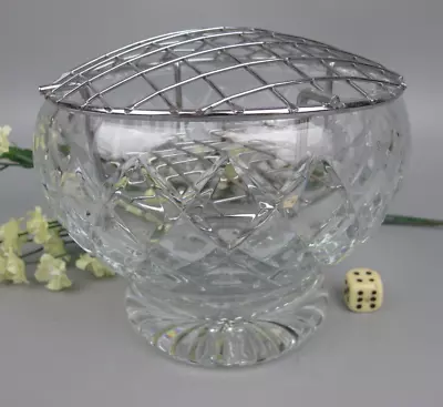 £19.99 • Buy Superb Vintage Royal Brierley Cut Crystal Glass Rose Bowl / Vase. 6  In Diameter