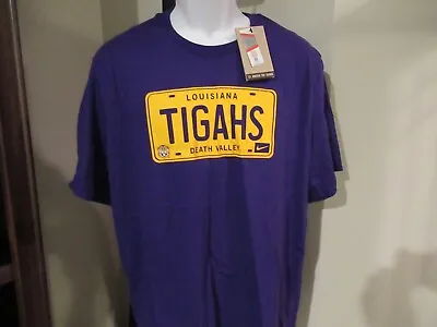 LSU Tigers Nike License Plate Shirt Men's XL New With Tags - Free Ship • $28.99