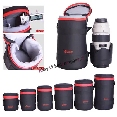 Waterproof Padded DSLR Camera Bag Lens Bag Pouch Case Cover For DSLR SLR Camera • $23.77