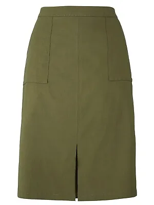 Skirt Split Front With Pockets Deep Khaki Size 22 0r 24 By  Magisculpt • £9.99